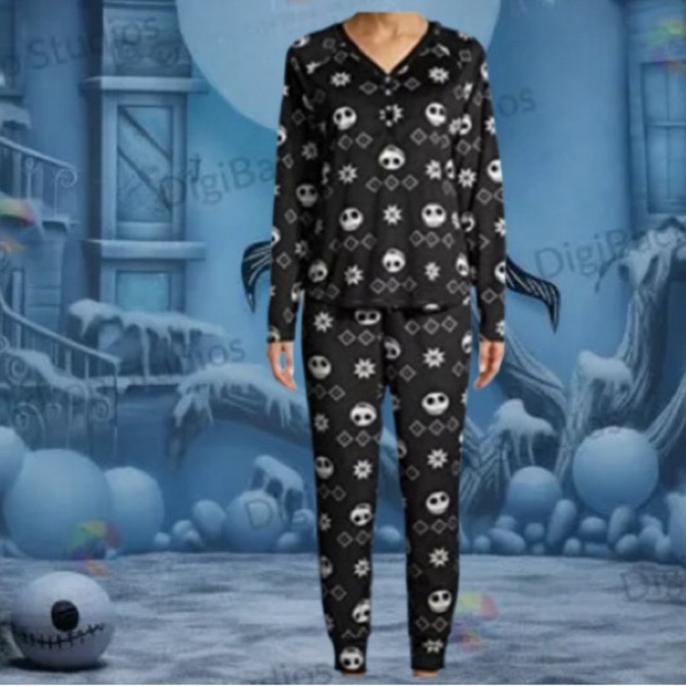 Disney Nightmare Before Christmas Pajama Top and Bottoms Set - XL 16-18